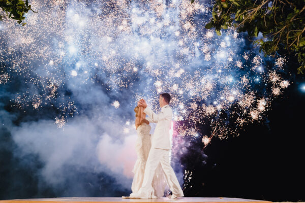 wedding fire works